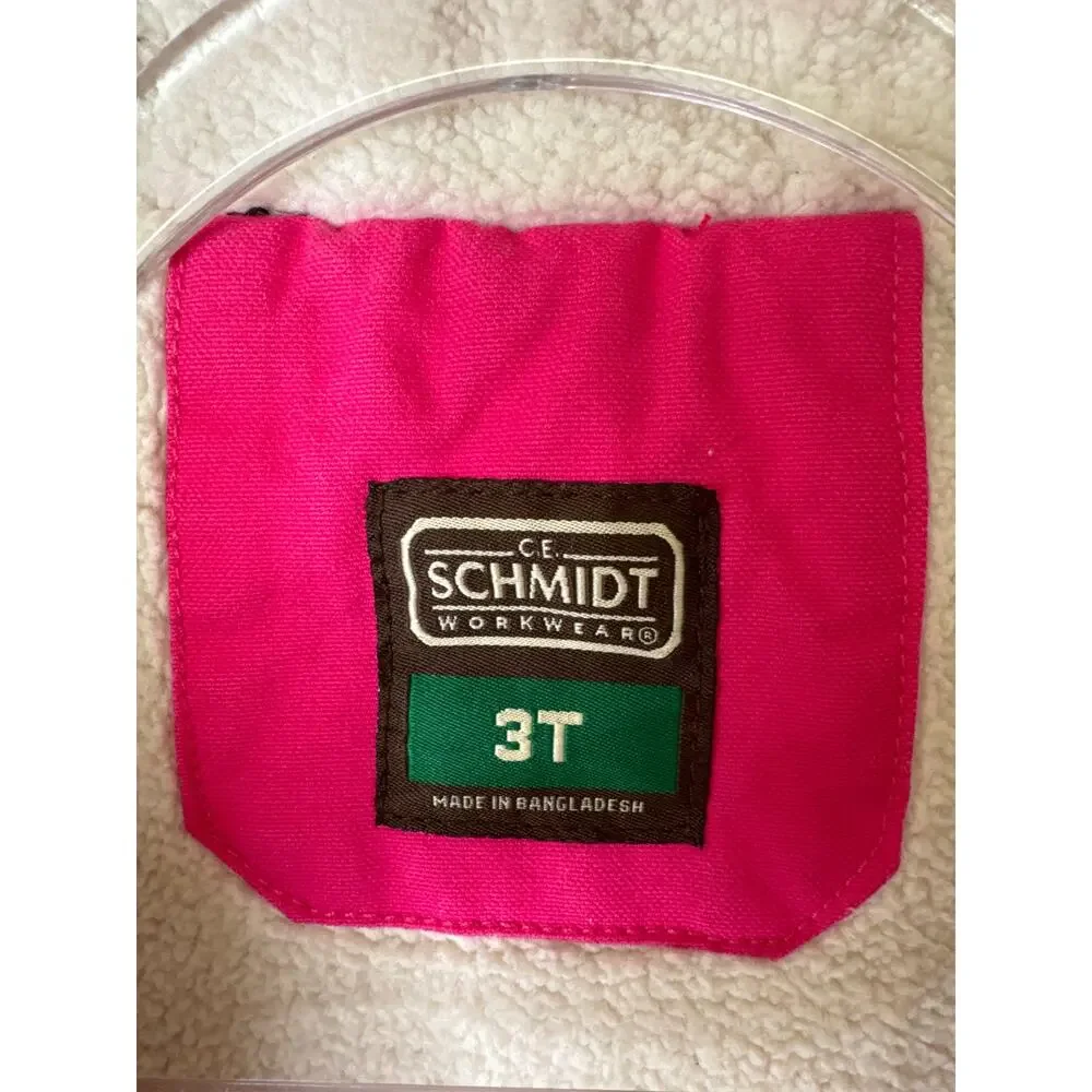 1980s–1990s C.L. Schmidt 3T Pink Sherpa Lined Cotton Jacket
